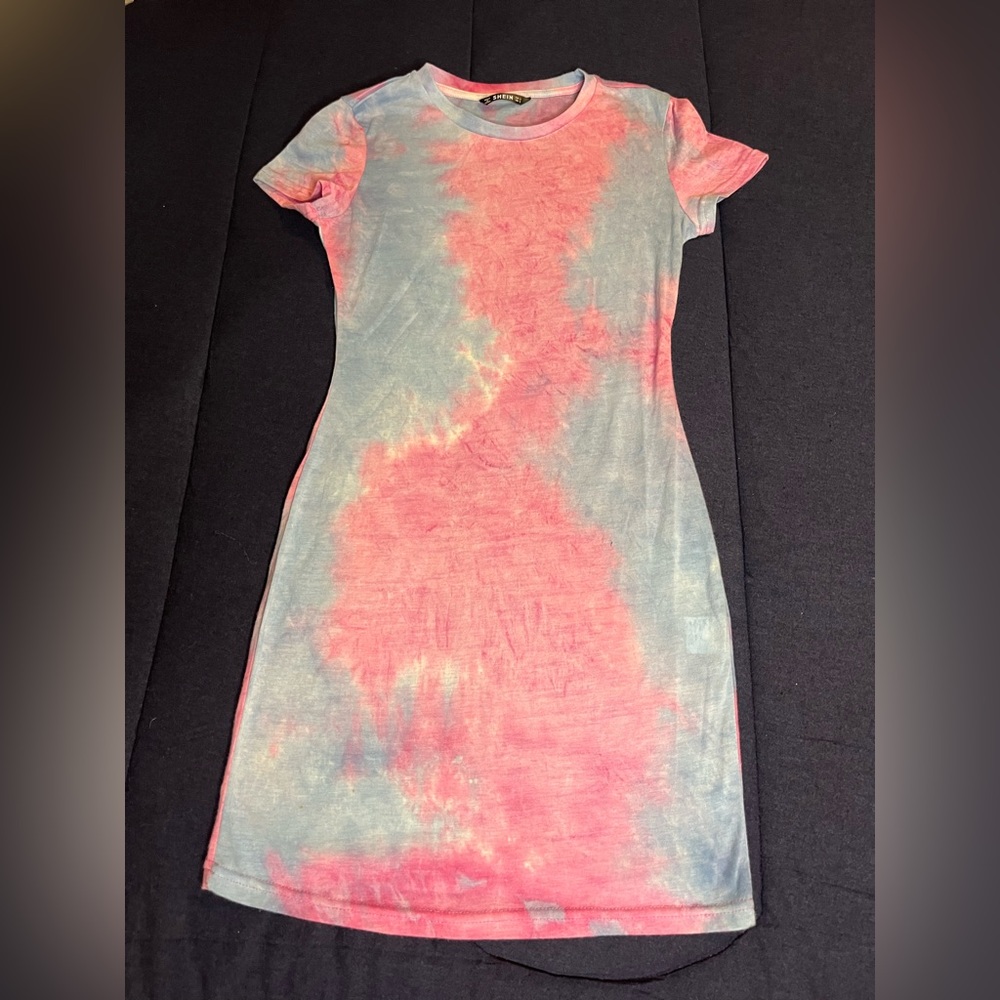 Cotton Candy Colored Tie Dye Mini Dress. | Size: Small
